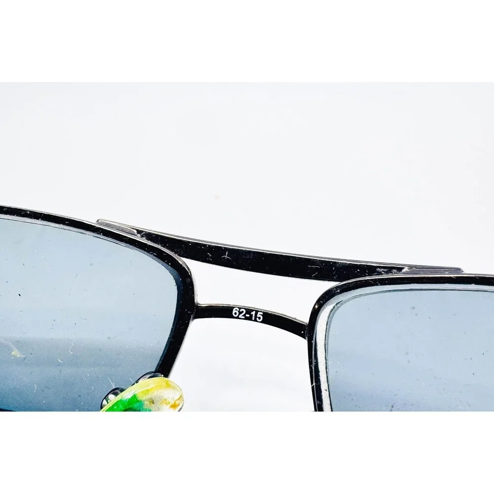 Unbranded Sunglasses Frames Mens Black Metal Double Bridge Rectangle 62-15
